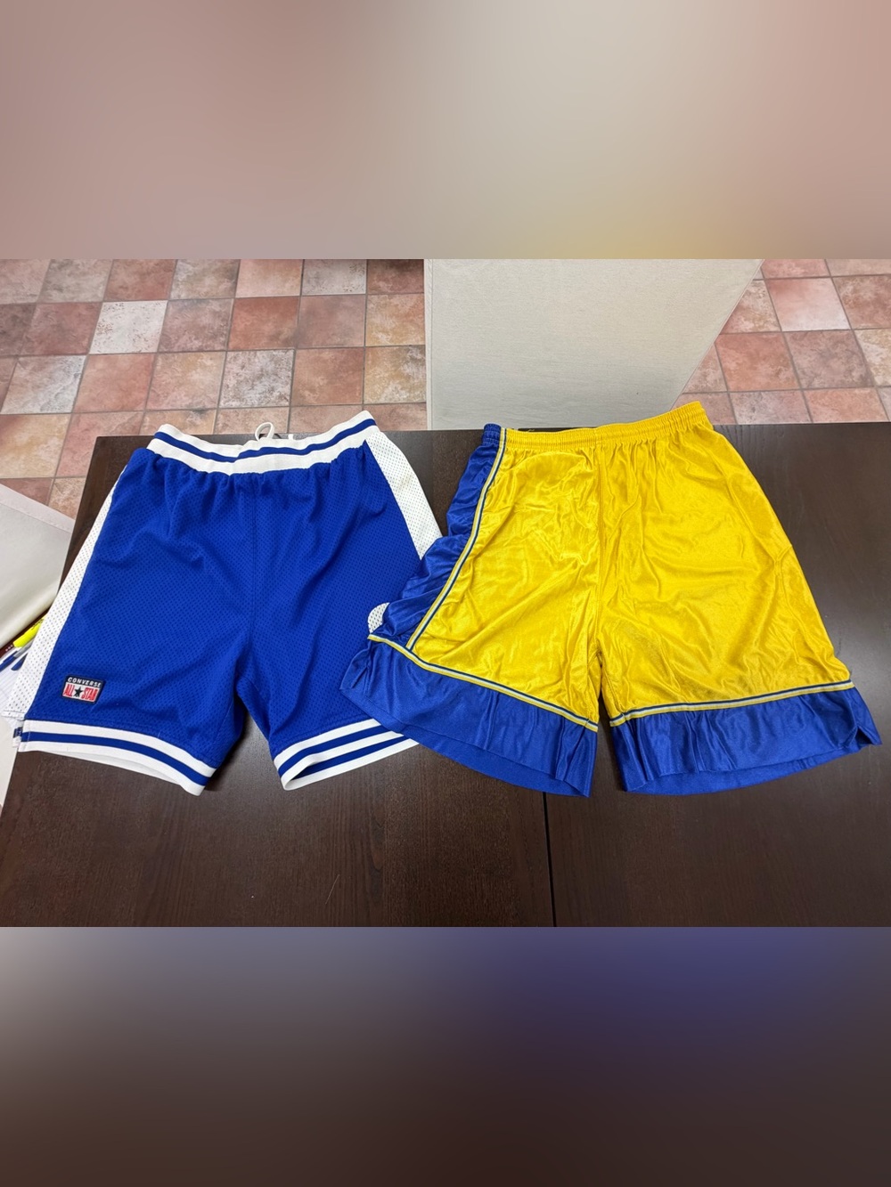 Two pair of size large basketball shorts